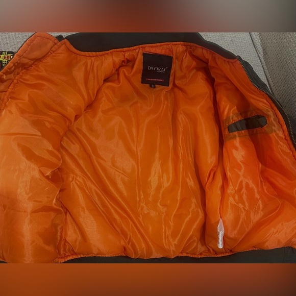 Top Gun Green Jacket Coat Da Fei Li Full-zip MA-1 Bomber Flyer's Kid's Youth 6 - Picture 6 of 12